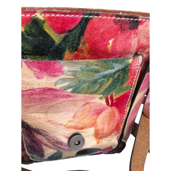 PATRICIA NASH Floral Flap Leather Crossbody Bag Purse - Picture 9 of 16
